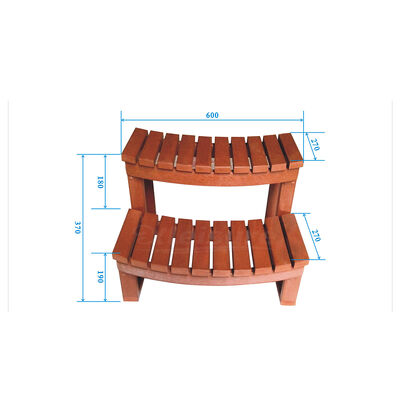 High Quality Outdoor Hot Tub Curved Ladder 2* Steps Spa Accessories with European Design Style for Any Spa Tub Swim Spa