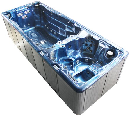 High Perspective Full View Separated Area Acrylic Spa Tub with Whirlpool Balboa Control System for Modern Garden Use