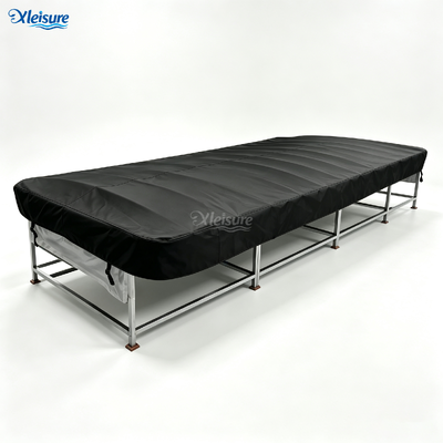 ODM Rectangular Bathtub Roll Cover PU Leather Waterproof Thermal Insulation Folding Spa Hot Tub Dust Cover