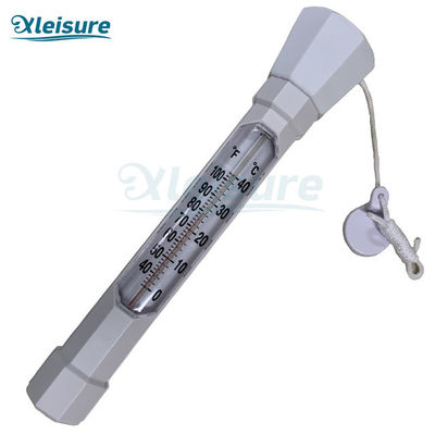 White Simple And Convenient Plastic Swimming Pool Spa Floating Water Temperature Thermometer