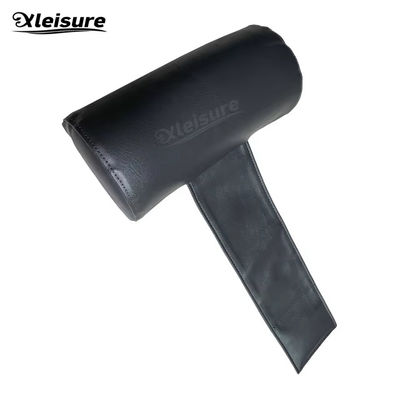 Almohada para reposacabezas de spa y bañera de hidromasaje con logotipo personalizable, movible, de vinilo gris, accesorio para bañera para sus accesorios de bañera de hielo