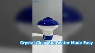 Dispensador flotante ecológico para spa y jacuzzi.
